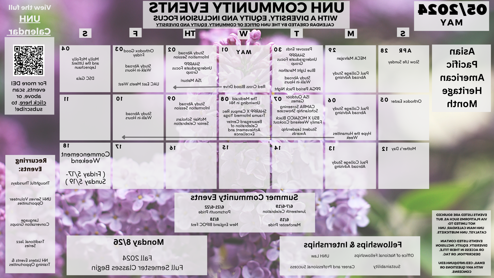 UNH DEI Calendar - May 2024